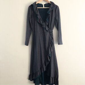 Matilda Jane Reunion wrap dress maxi length ditzy floral pattern woman’s medium